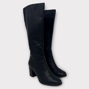 Timberland Atlantic Heights A16D6 Black Leather Heeled Boots Size 8